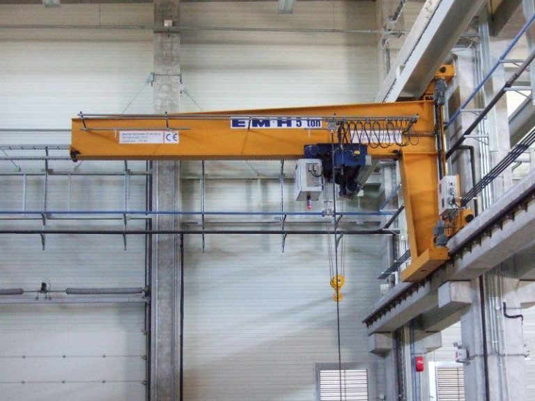 Jib Cranes Wall Traveling EMH Inc   Romania Wall Traveling Jib Crane 768x576 